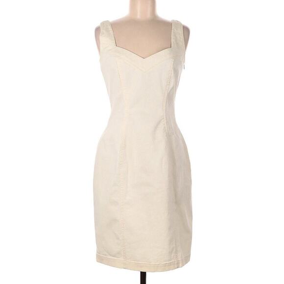 Vintage John Galliano 90s Denim Stretch Bodycon Mini Short Dress 10 M 1990s Y2k - Picture 3 of 4